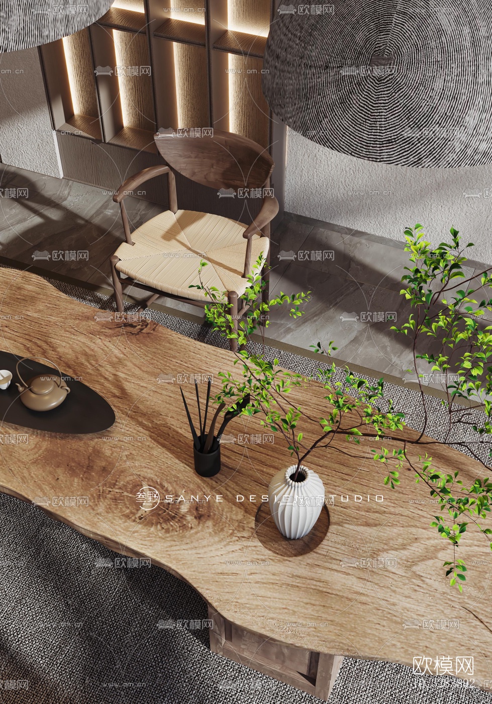 现代客餐厅效果图下载（渲染图8）