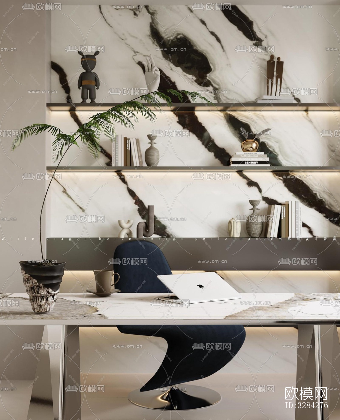 现代客餐厅效果图下载（渲染图3）