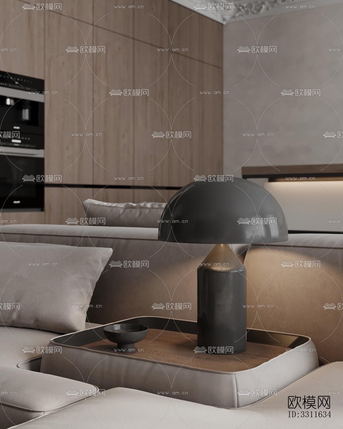 现代客餐厅效果图下载（渲染图3）