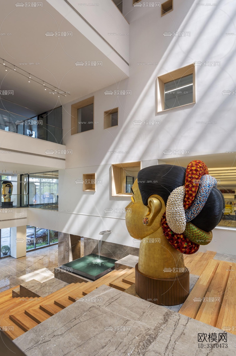 现代图书馆效果图下载（渲染图6）