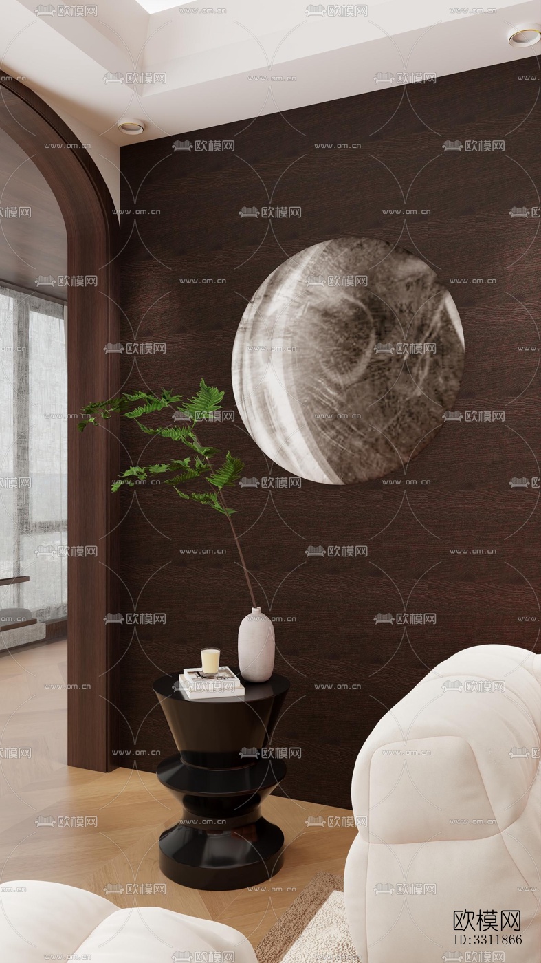 现代客餐厅效果图下载（渲染图7）