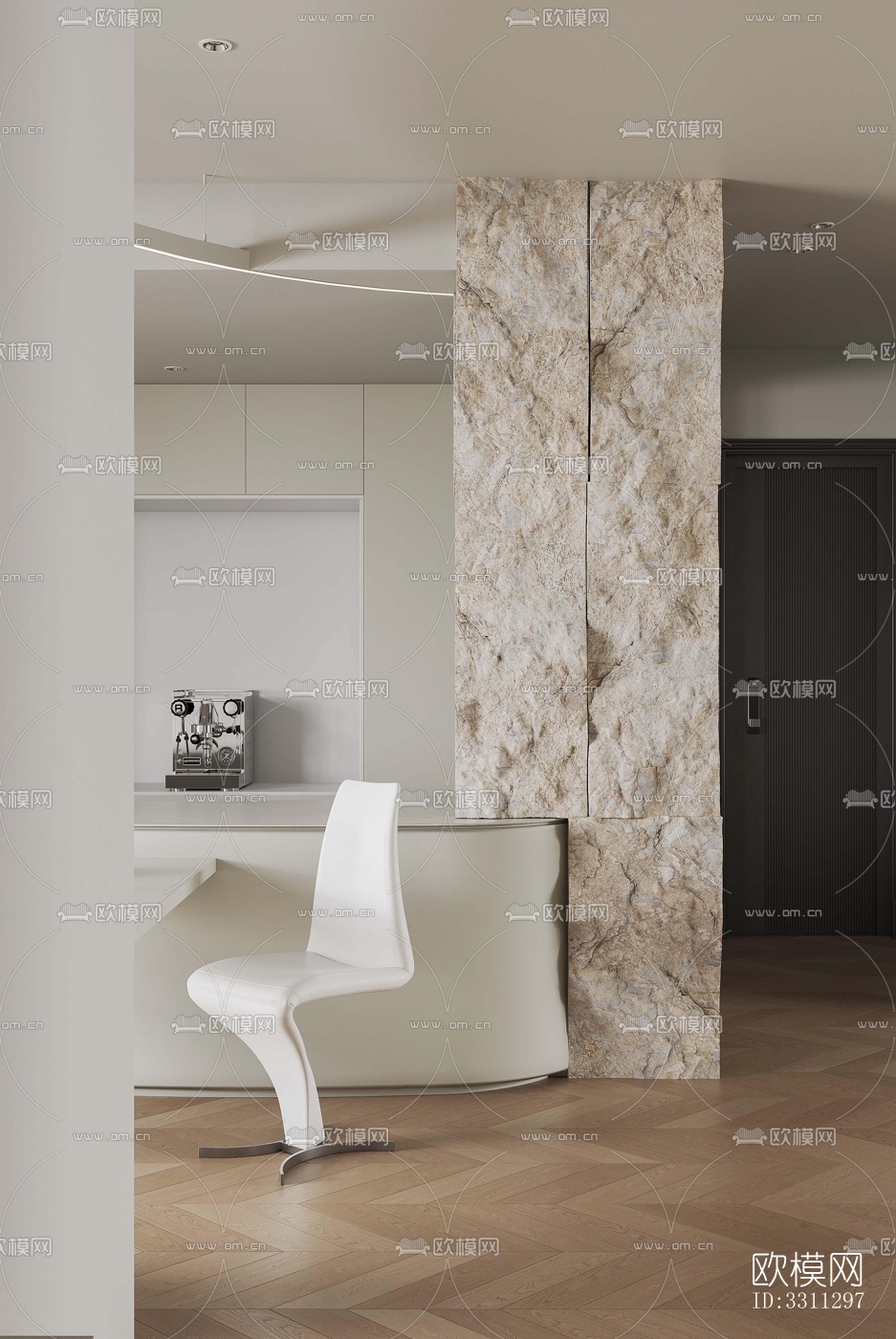 现代客餐厅效果图下载（渲染图5）