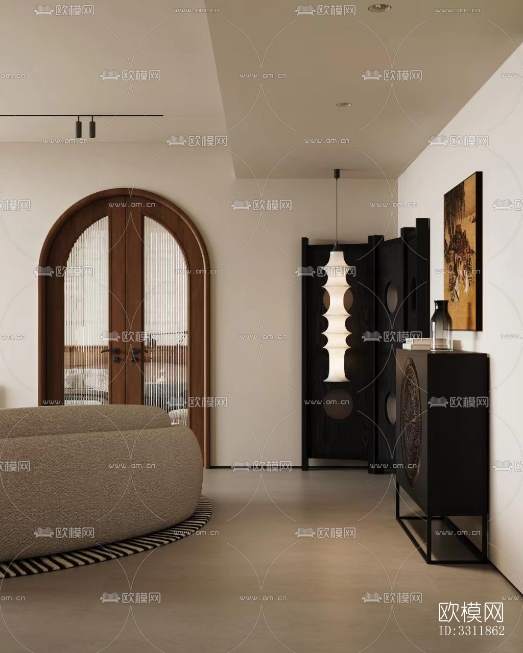 现代客餐厅效果图下载（渲染图2）