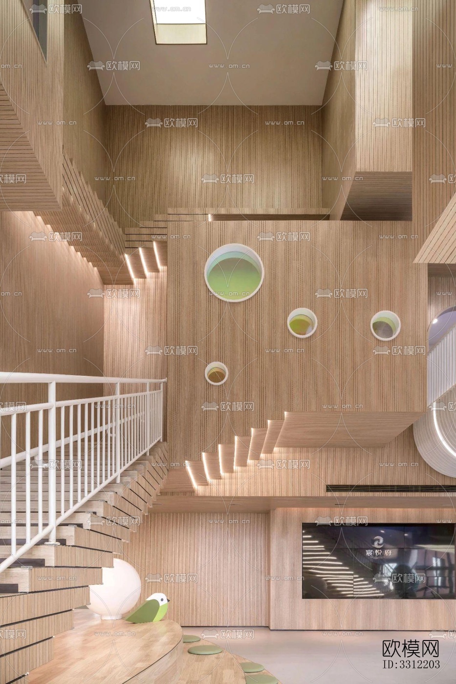 现代幼儿园效果图下载（渲染图4）