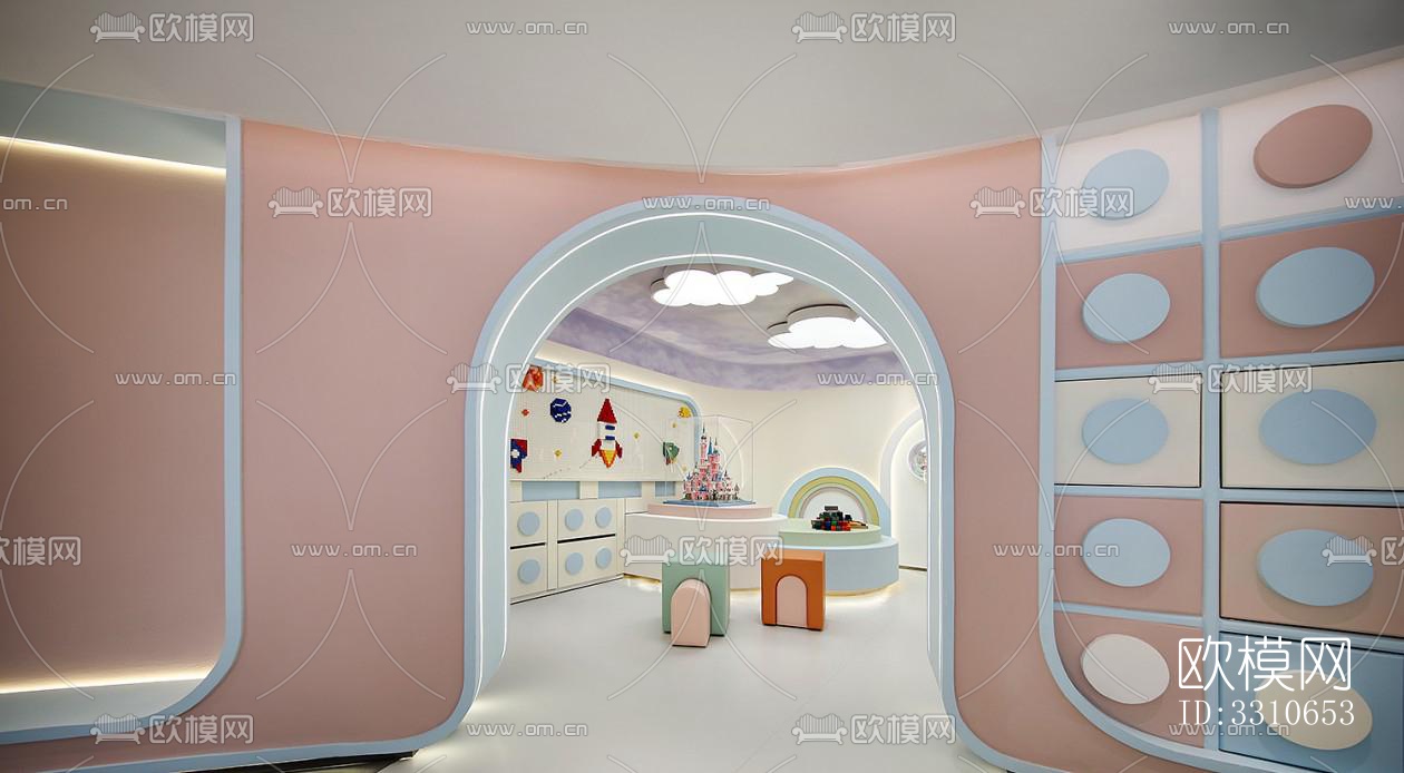 现代儿童游乐效果图下载（渲染图7）