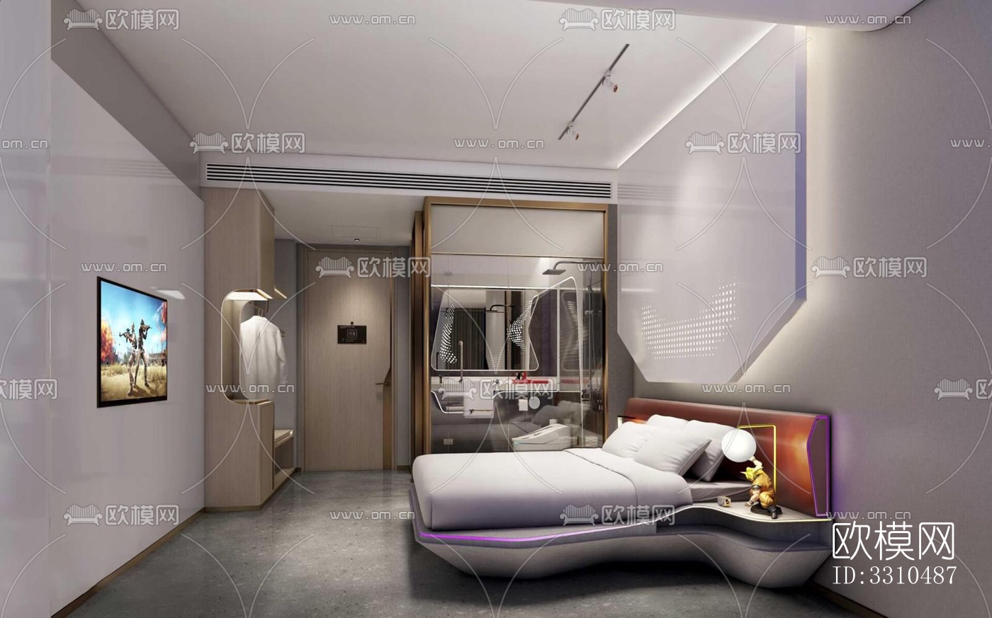 现代酒店民宿效果图下载（渲染图5）