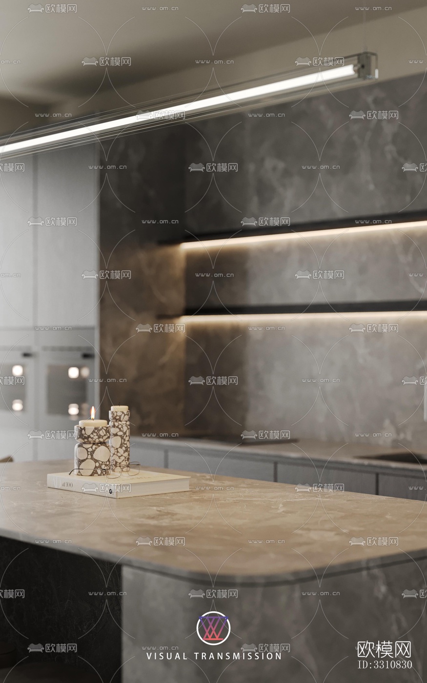 现代客餐厅效果图下载（渲染图3）