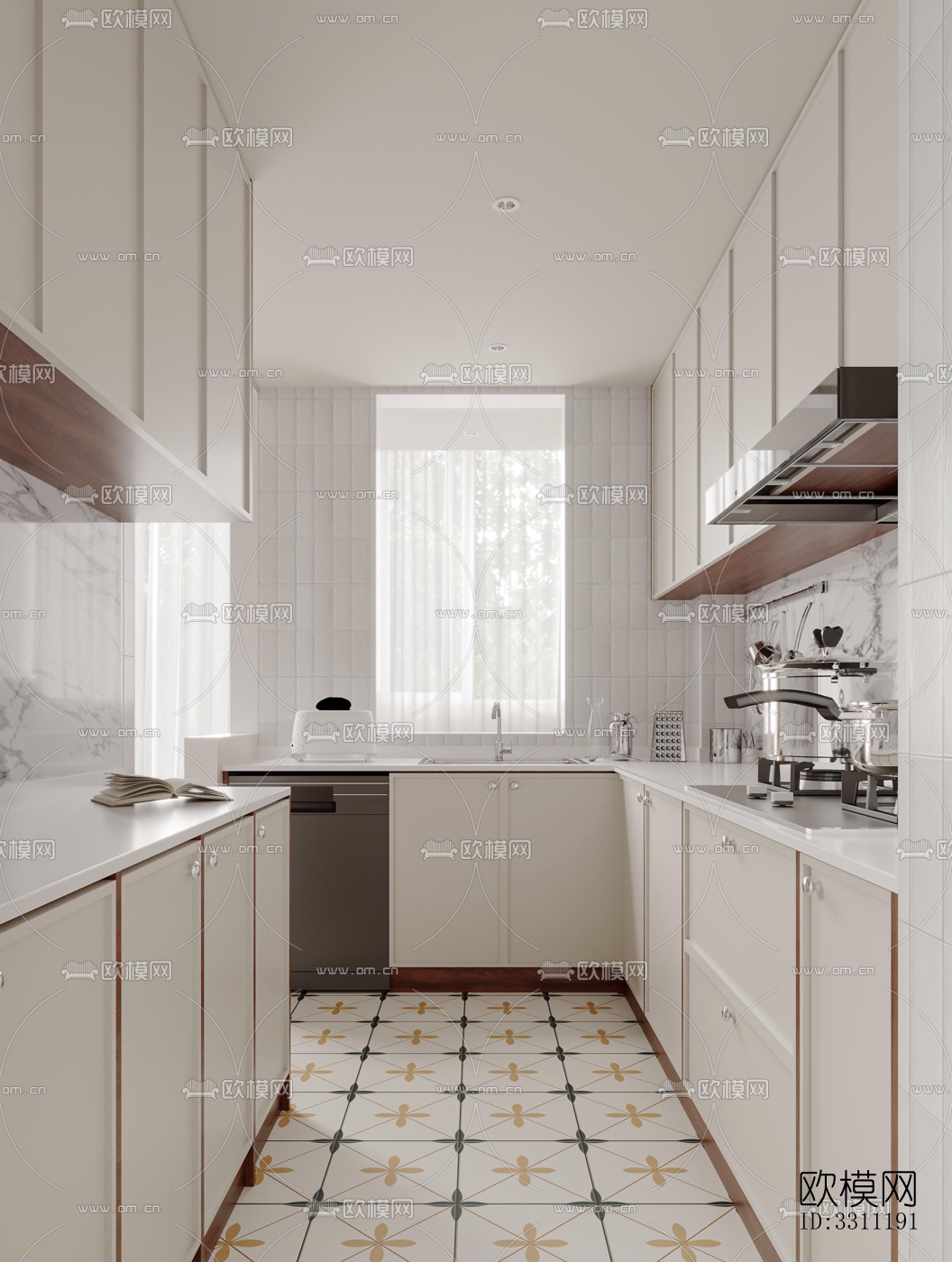 现代客餐厅效果图下载（渲染图5）