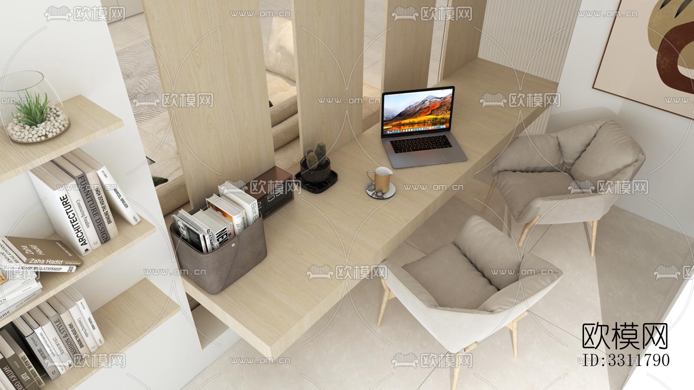 现代客餐厅效果图下载（渲染图3）