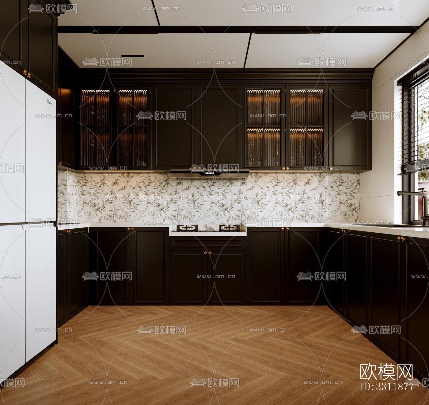 现代客餐厅效果图下载（渲染图5）