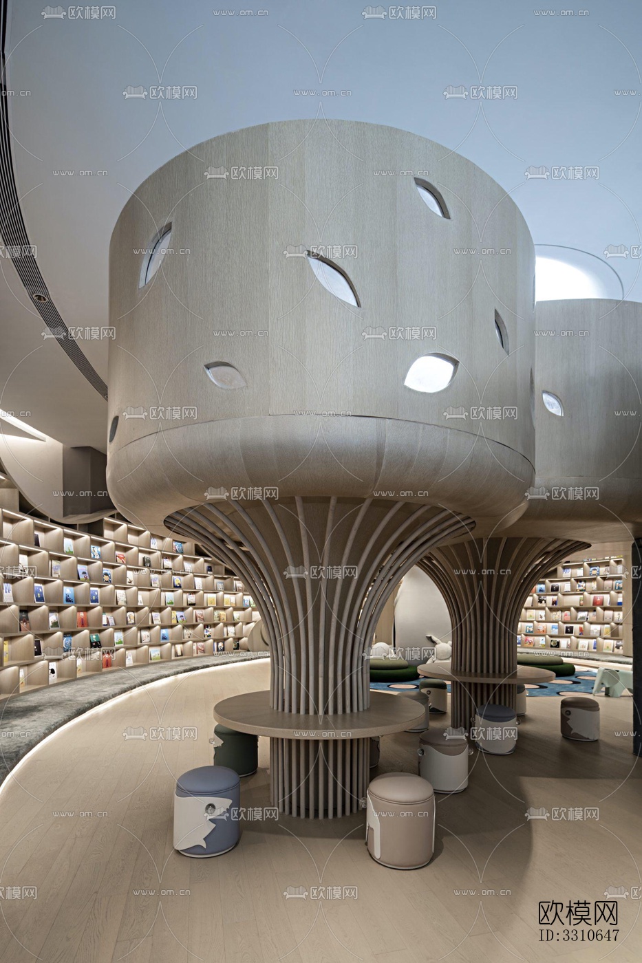 现代儿童游乐效果图下载（渲染图2）