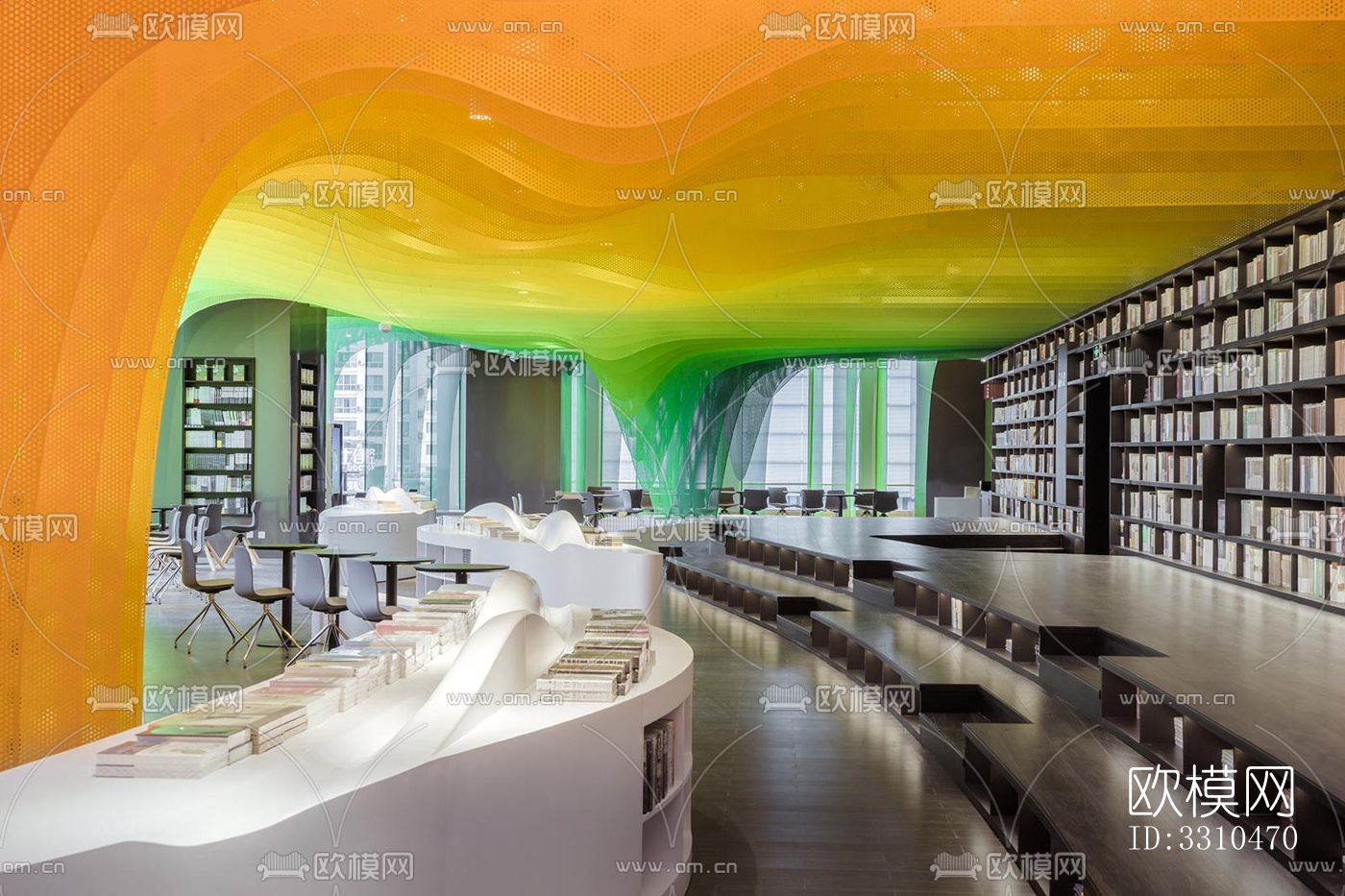 现代图书馆效果图下载（渲染图11）