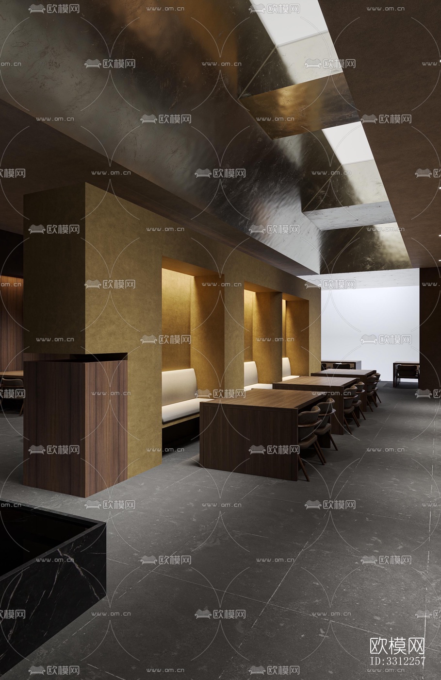 现代中餐厅效果图下载（渲染图2）