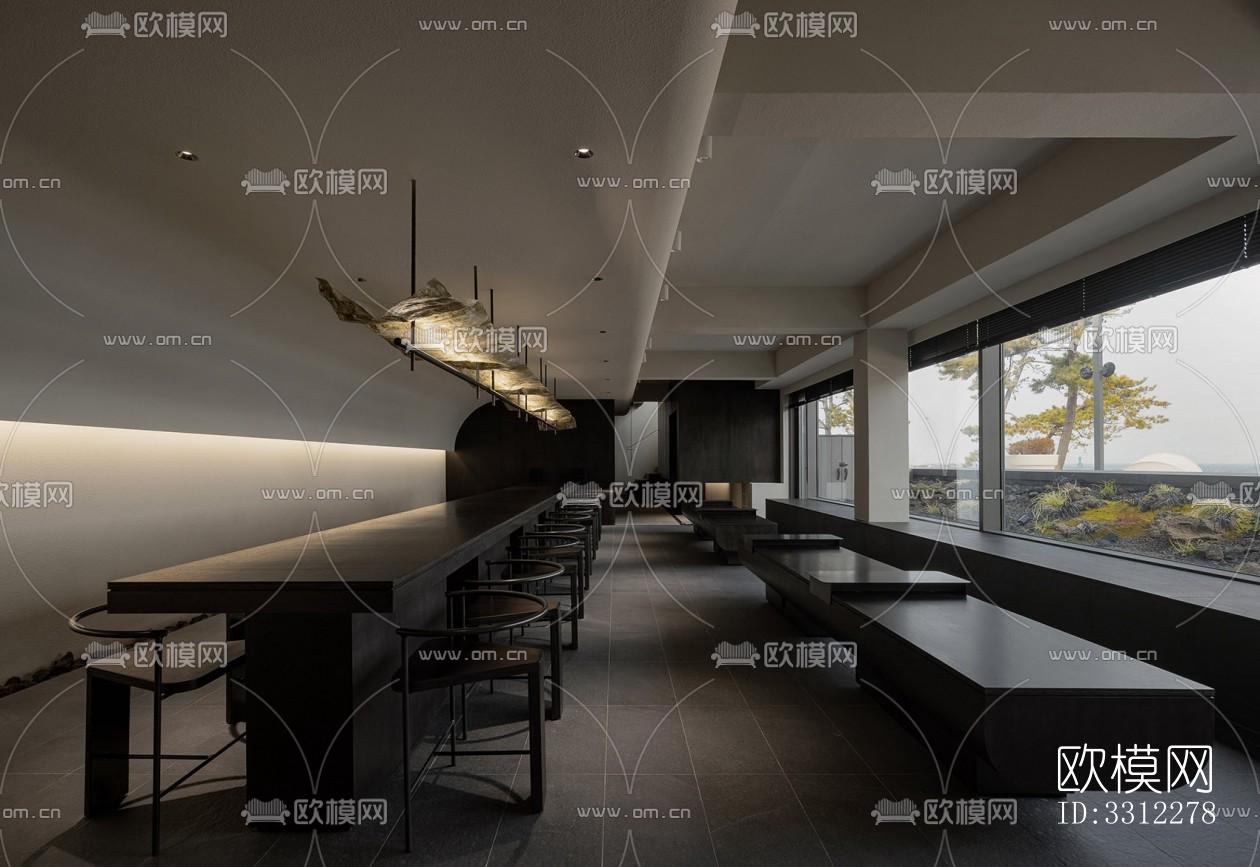 现代咖啡奶茶效果图下载（渲染图8）