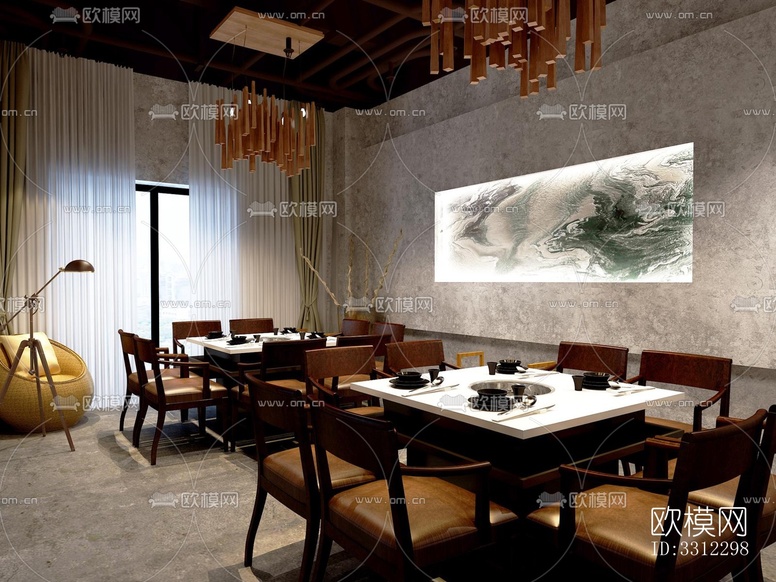 现代快餐店效果图下载(渲染图3)