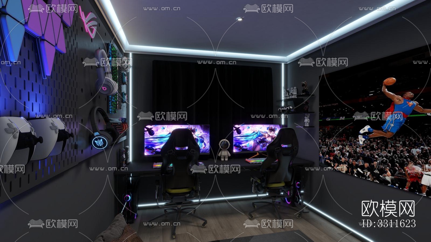 现代客餐厅效果图下载（渲染图5）