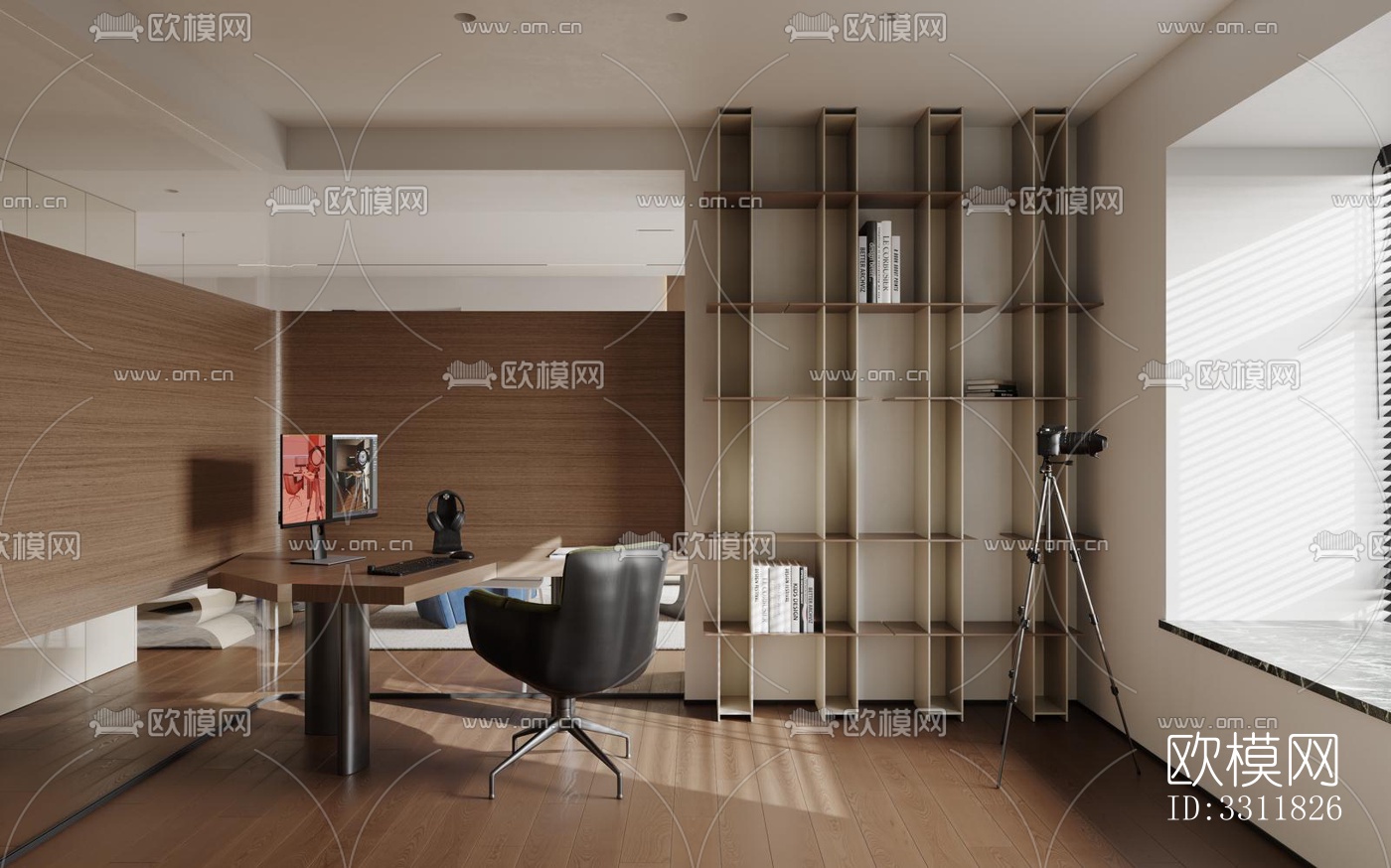 现代客餐厅效果图下载（渲染图4）