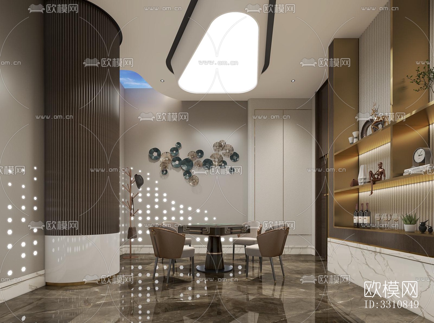 现代客餐厅效果图下载（渲染图11）