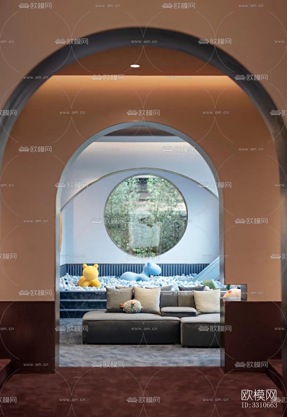 现代儿童游乐效果图下载（渲染图4）