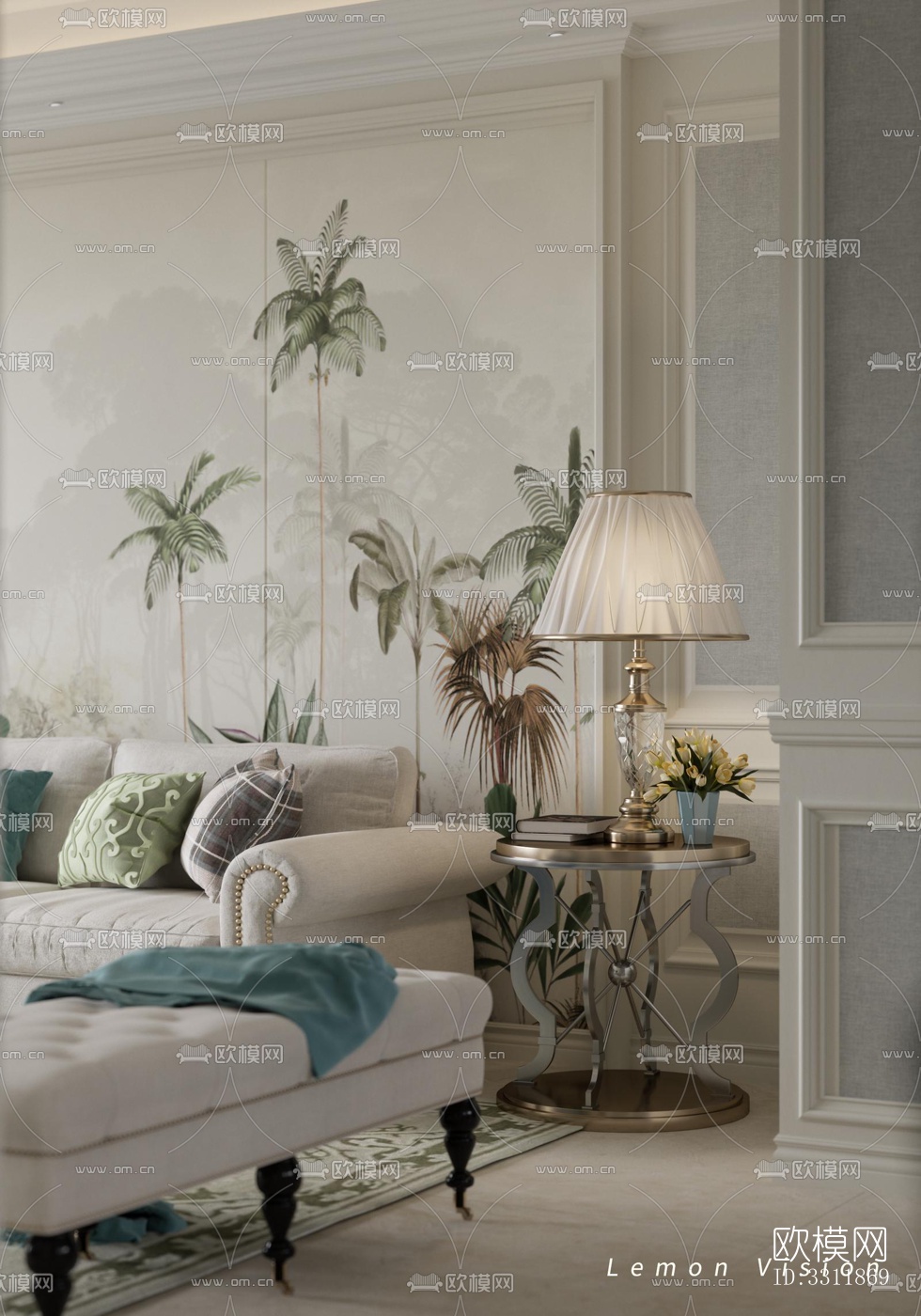 现代客餐厅效果图下载（渲染图7）