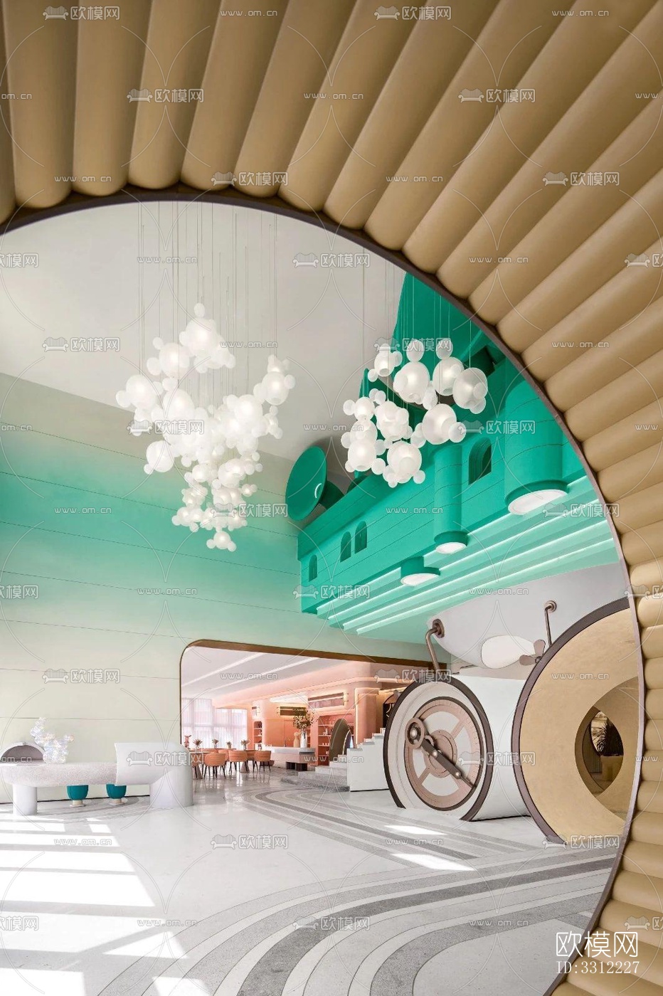 现代幼儿园效果图下载（渲染图7）