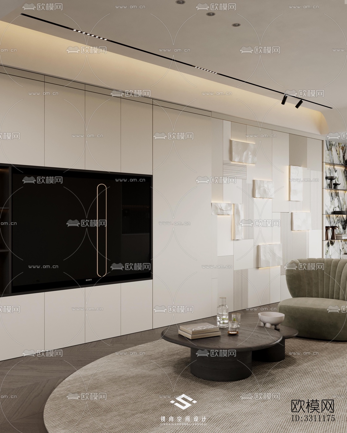 现代客餐厅效果图下载（渲染图9）