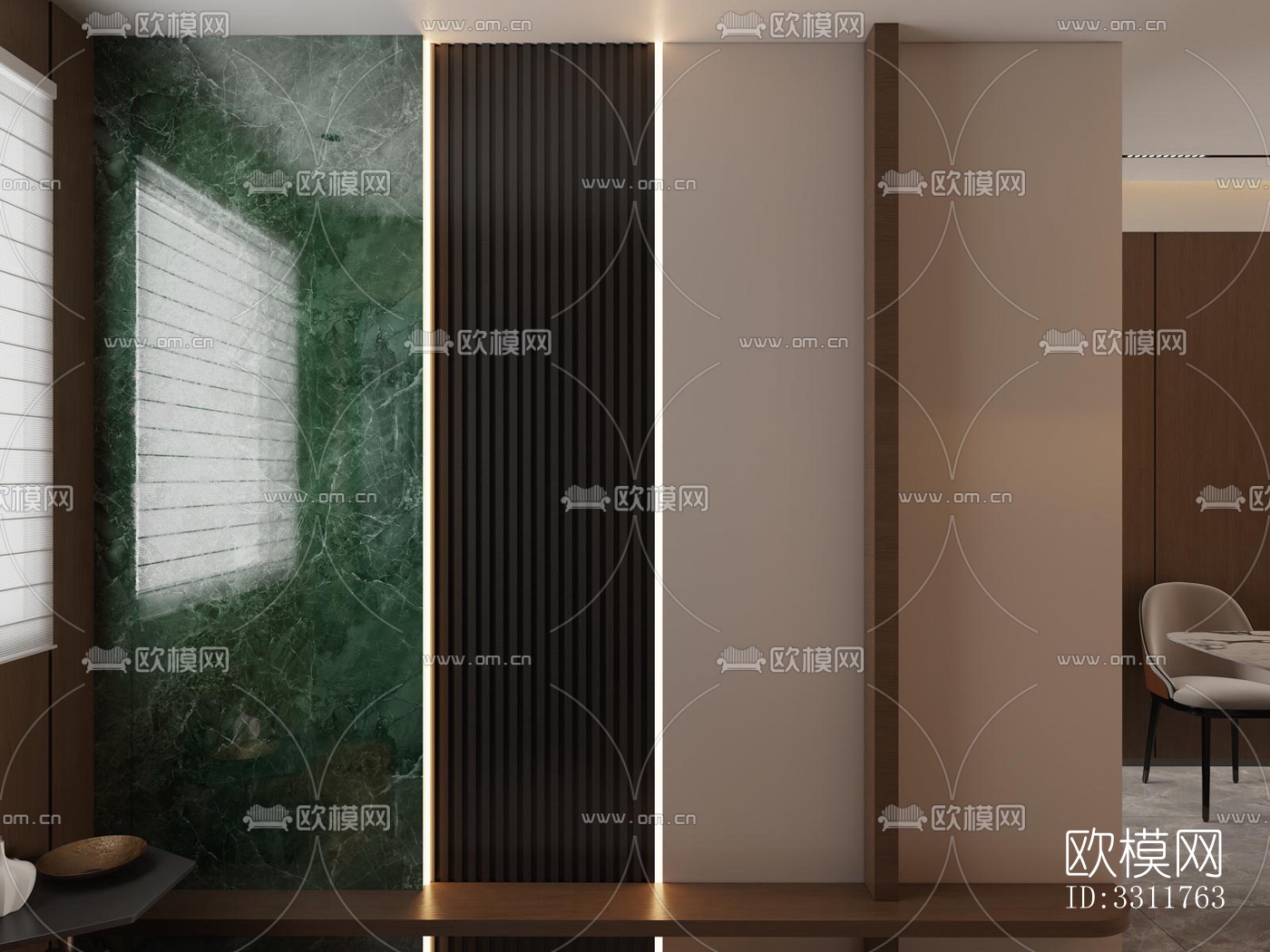 现代客餐厅效果图下载（渲染图7）