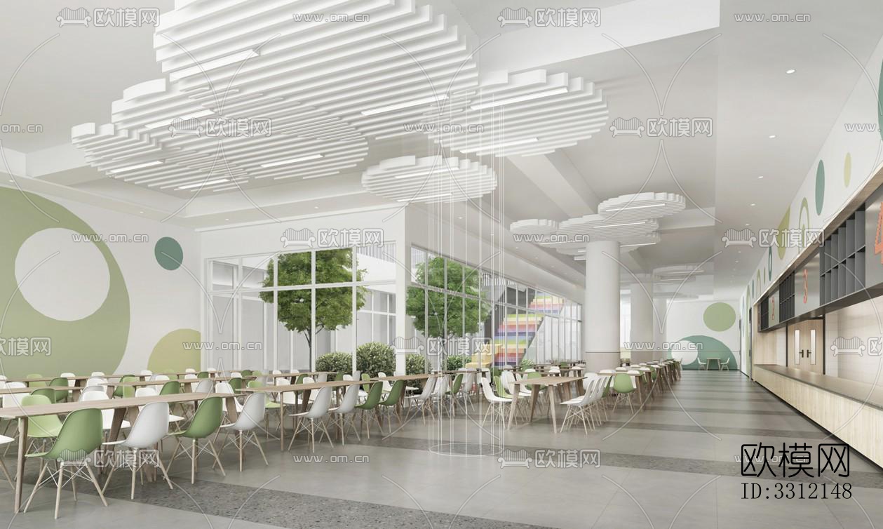 现代学校效果图下载（渲染图8）