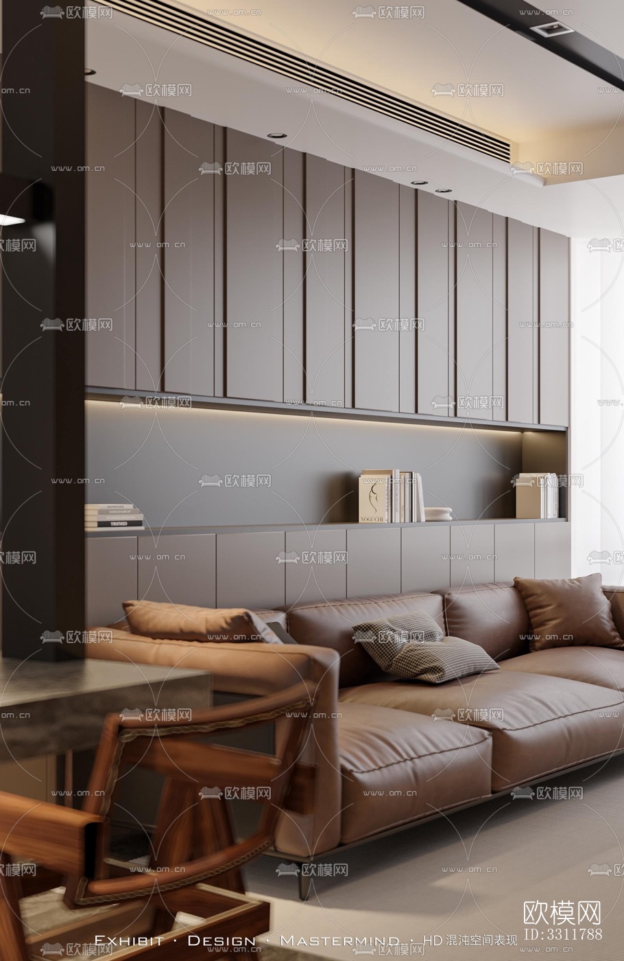 现代客餐厅效果图下载（渲染图2）