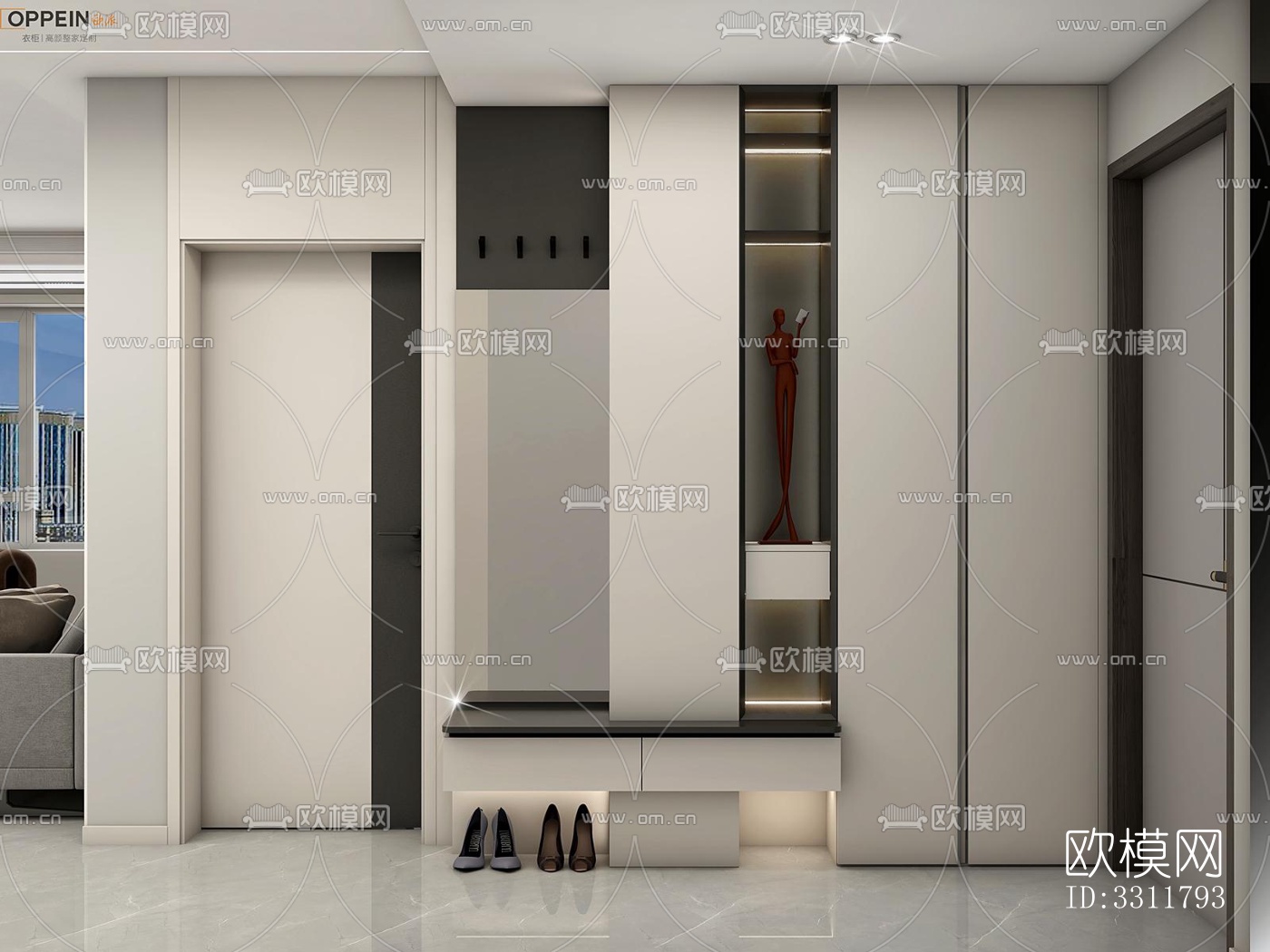 现代客餐厅效果图下载（渲染图6）