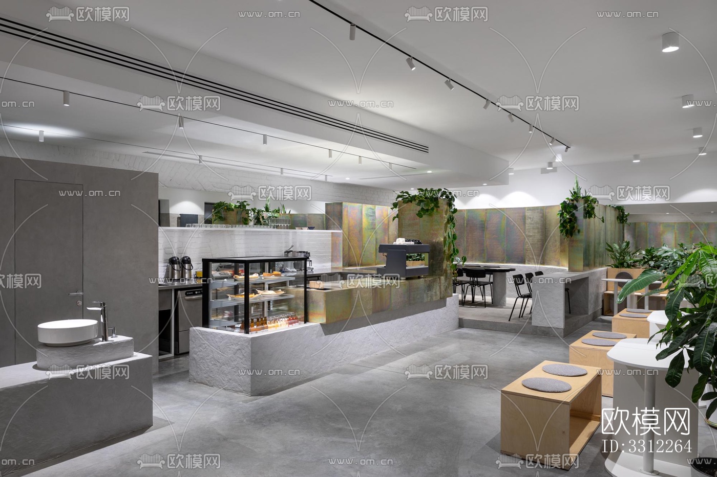 现代咖啡奶茶效果图下载（渲染图14）