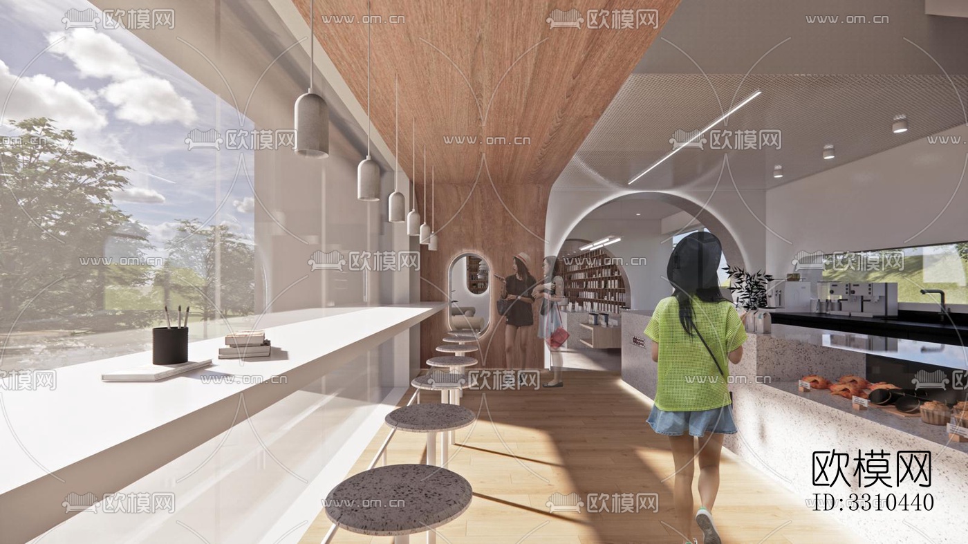 现代图书馆效果图下载（渲染图7）