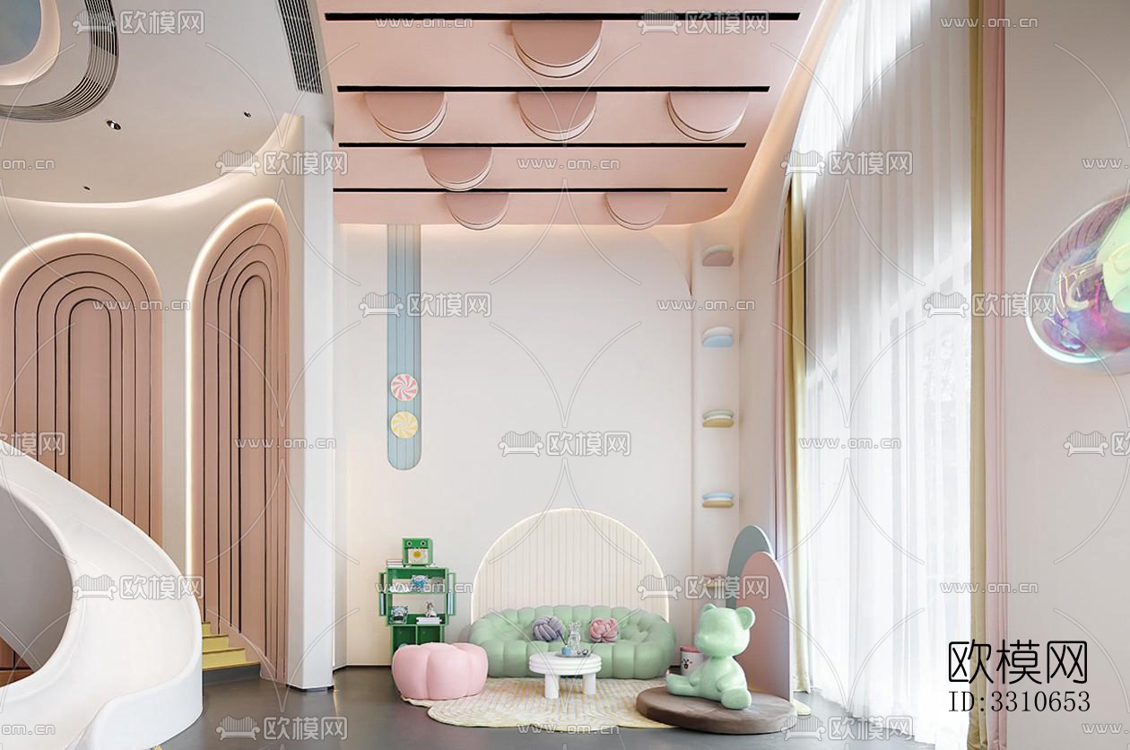 现代儿童游乐效果图下载（渲染图13）