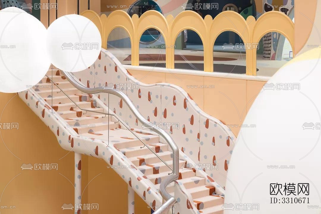 现代儿童游乐效果图下载（渲染图2）