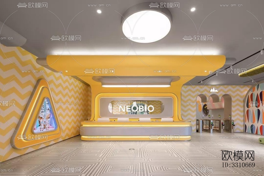 現(xiàn)代兒童游樂效果圖下載(渲染圖7)