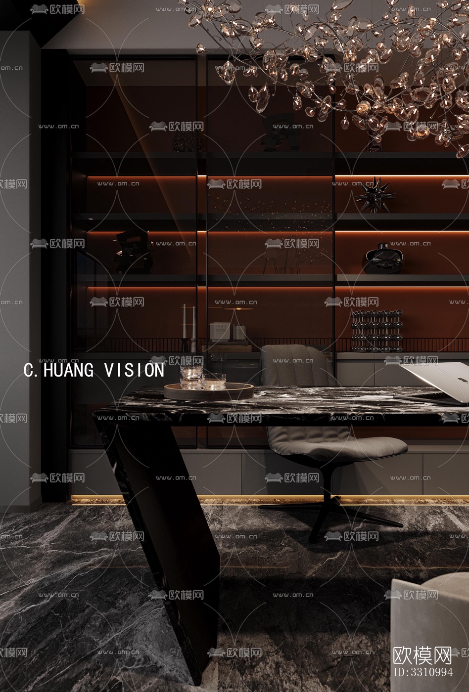 现代客餐厅效果图下载（渲染图4）