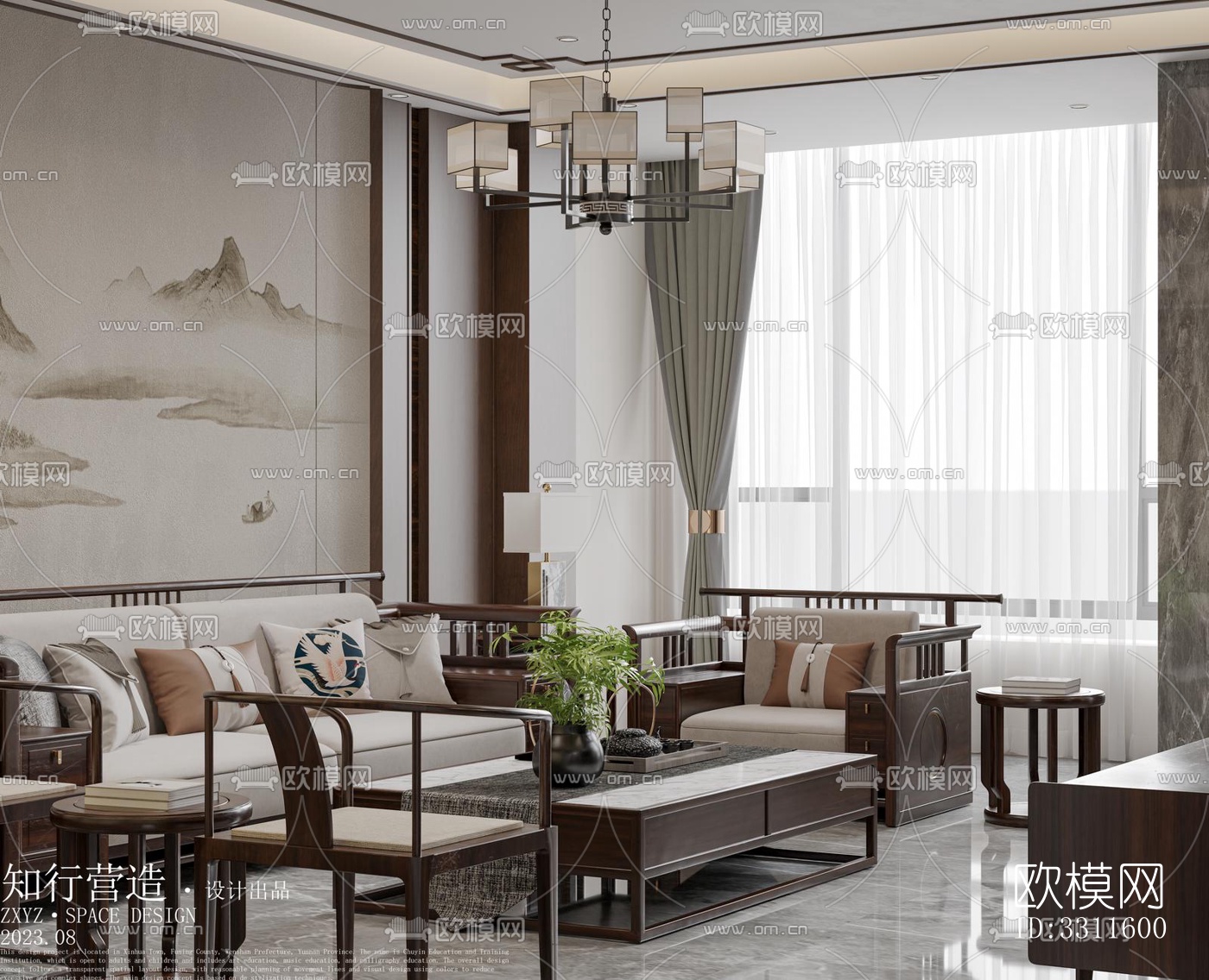 现代客餐厅效果图下载（渲染图12）