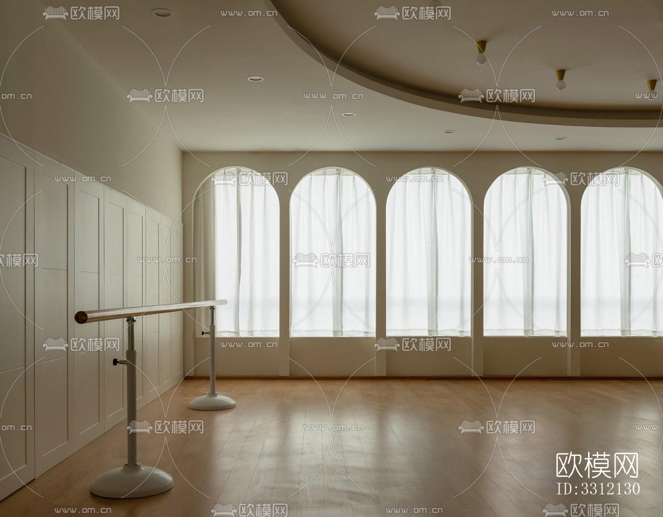 现代健身房效果图下载（渲染图11）