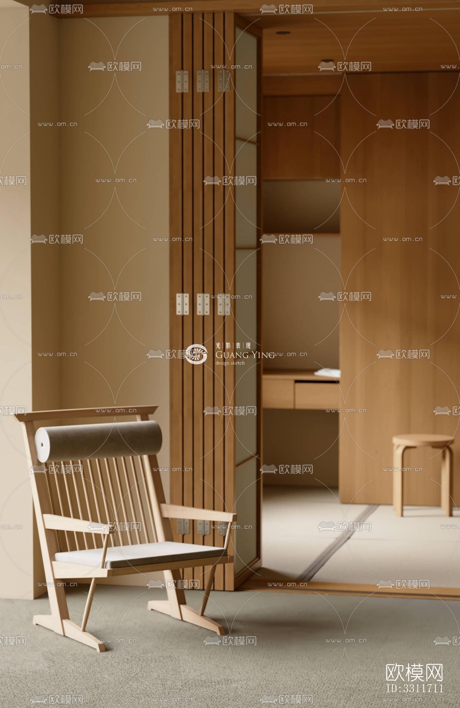 现代客餐厅效果图下载（渲染图5）