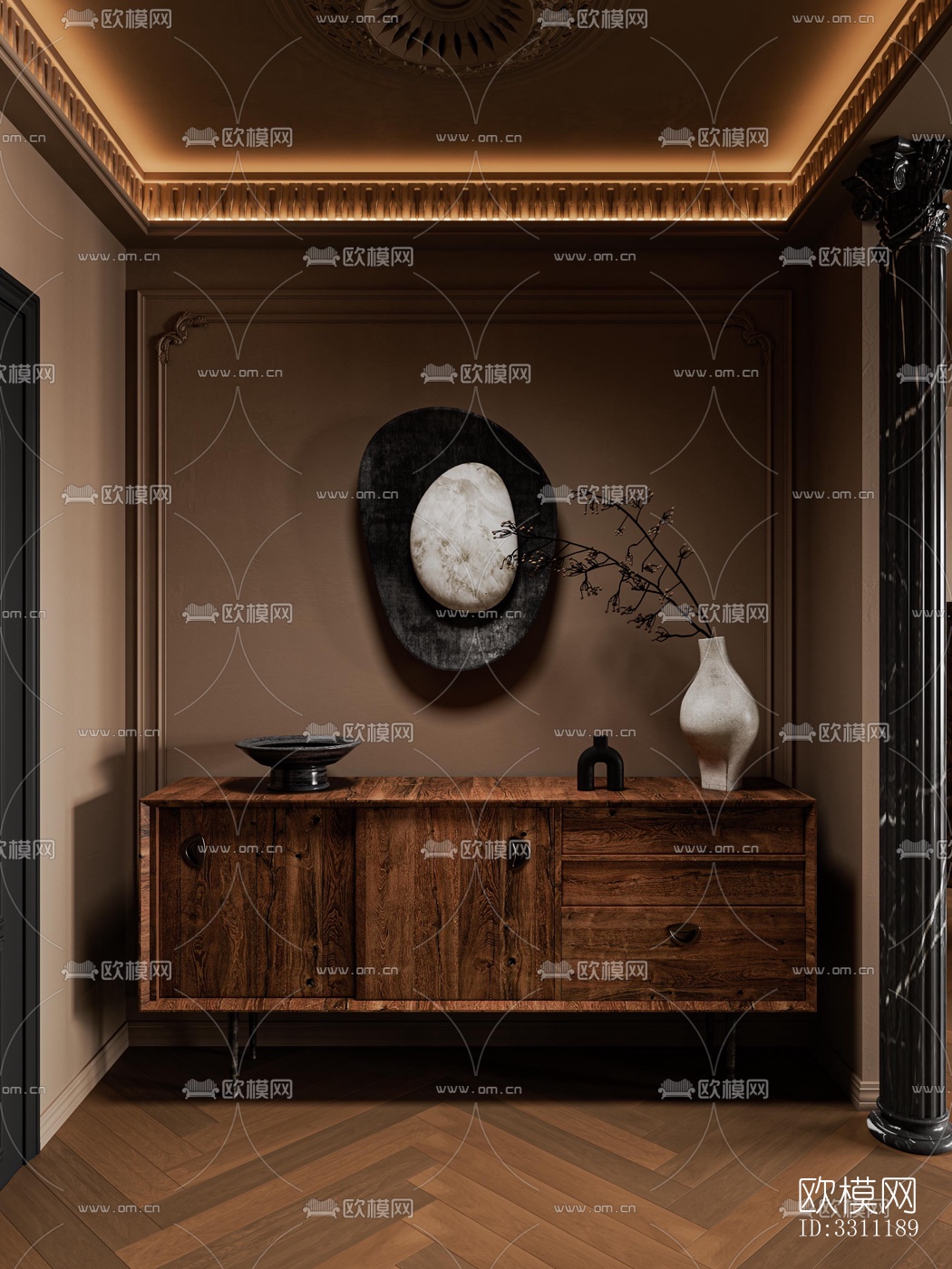 现代客餐厅效果图下载（渲染图7）