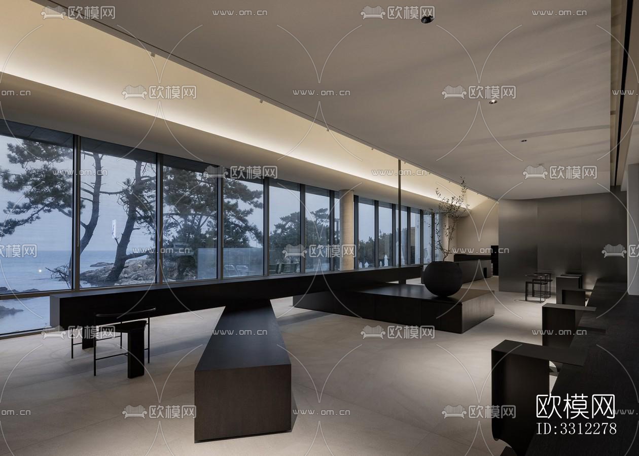 现代咖啡奶茶效果图下载（渲染图4）