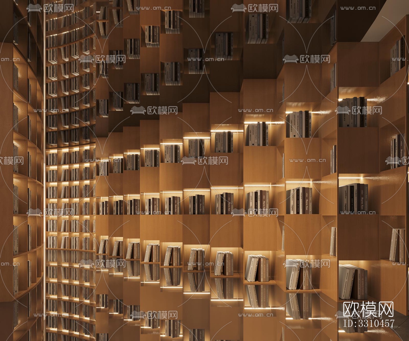 现代图书馆效果图下载（渲染图5）