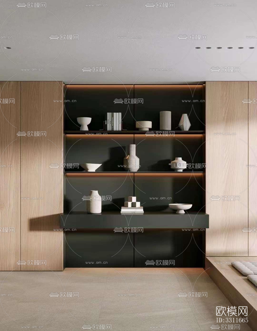 现代客餐厅效果图下载（渲染图7）