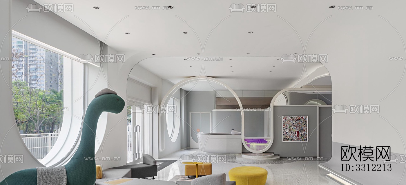 现代幼儿园效果图下载（渲染图3）