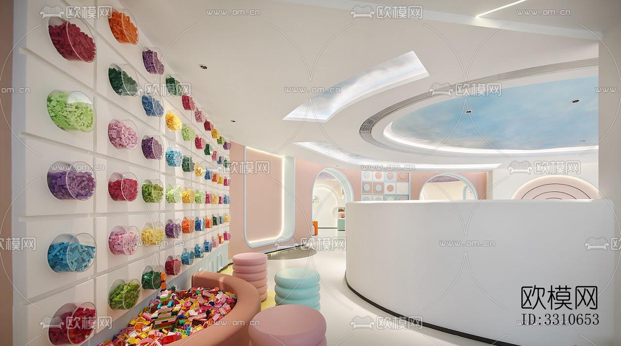 现代儿童游乐效果图下载（渲染图10）