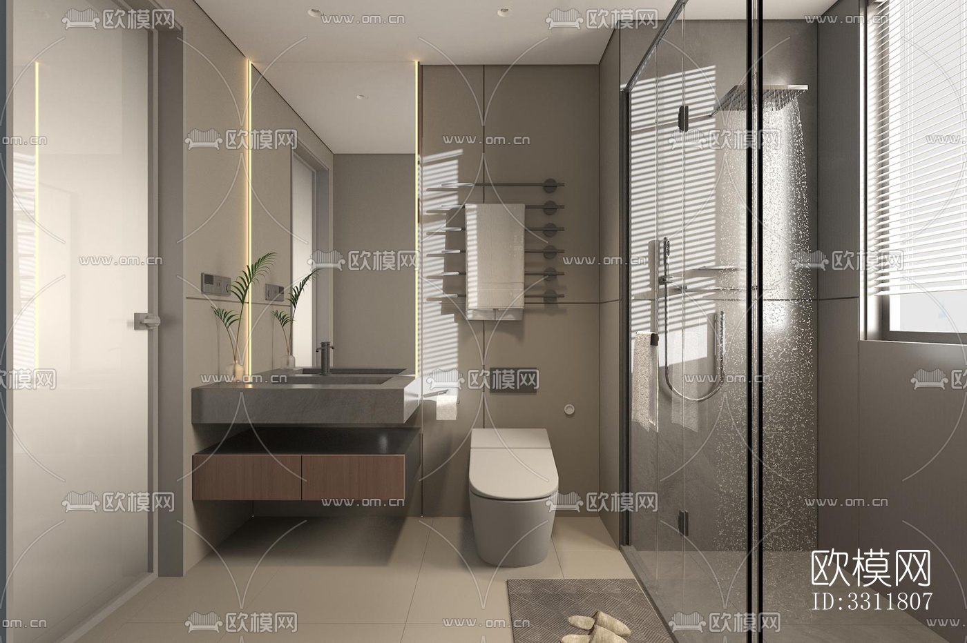 现代客餐厅效果图下载（渲染图10）