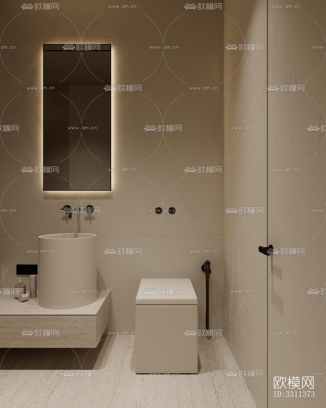 现代客餐厅效果图下载（渲染图3）