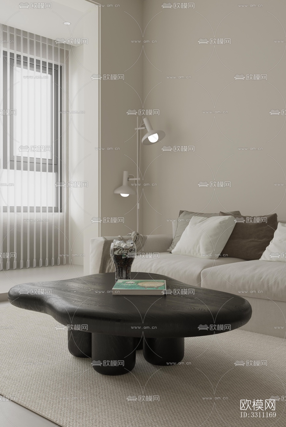 现代客餐厅效果图下载（渲染图12）