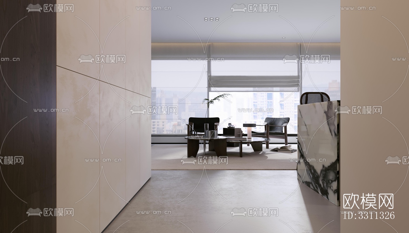 现代客餐厅效果图下载（渲染图18）