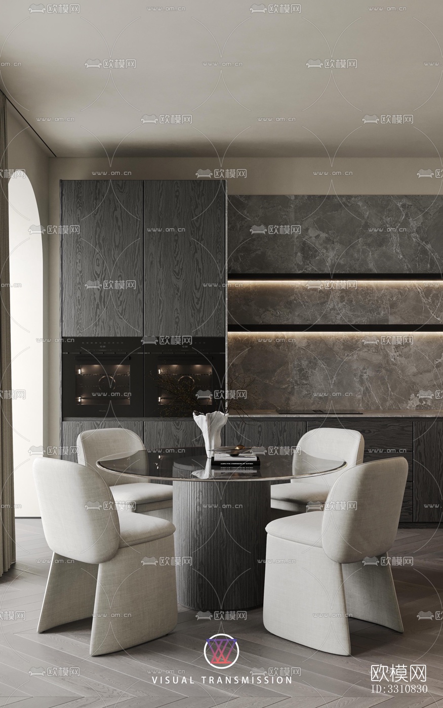 现代客餐厅效果图下载（渲染图4）